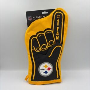 NFL Pittsburgh Steelers #1 Fan Oven Mitt Foam Finger Style‎ Yellow Black Cotton